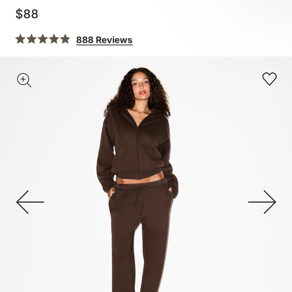 SKIMS - COTTON FLEECE CLASSIC STRAIGHT LEG PANT - NWT - Picture 1 of 5